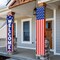 2Pcs Patriotic Decor Welcome Door Banner 4th of July Decorations American Banners Hanging Porch Signs for Independence Memorial Day Veterans Labor Day for Yard Indoor Outdoor Supplies